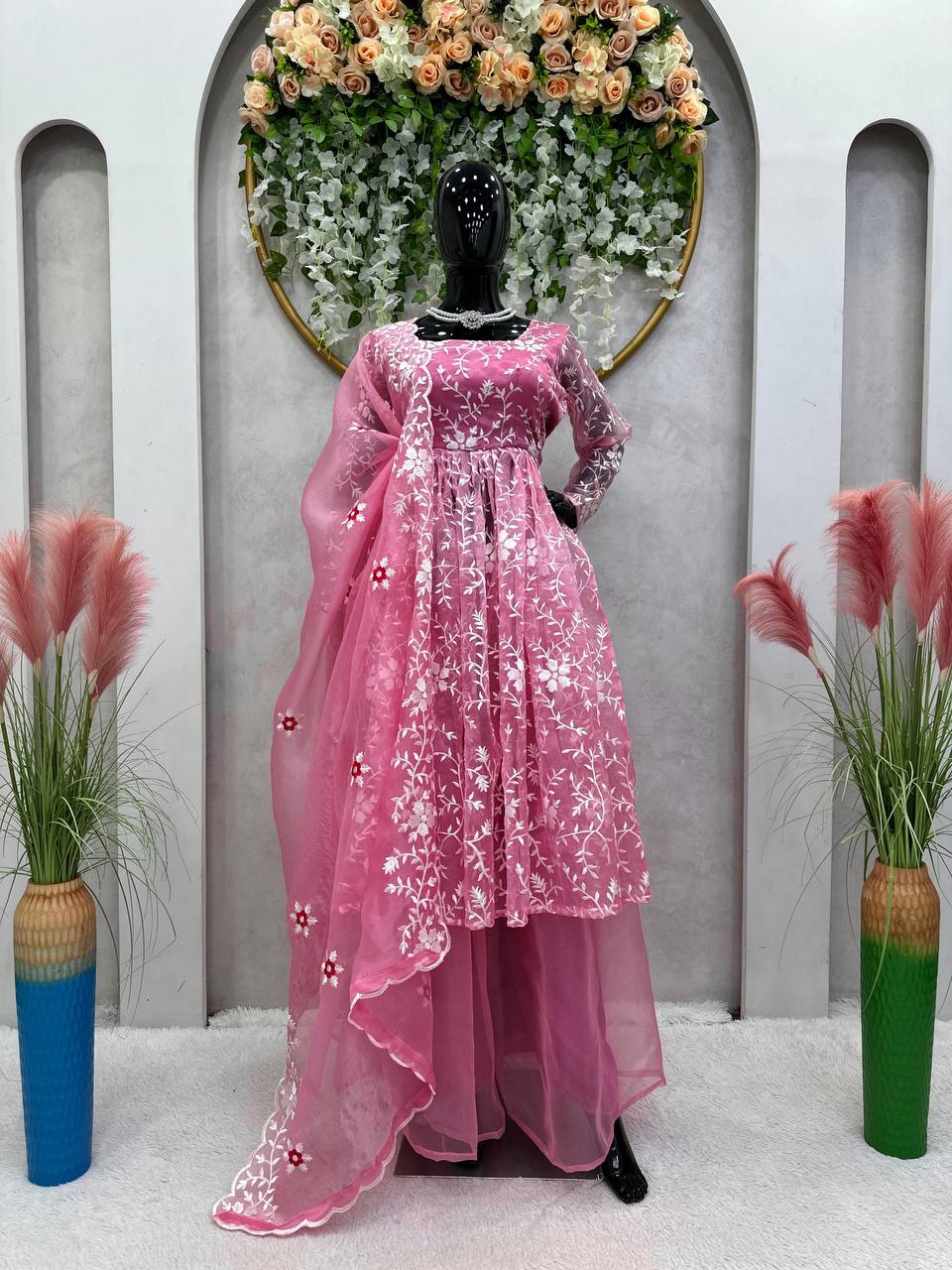 Beautiful Designer Pink Sharara Wedding & Festival Wear Foe Woman