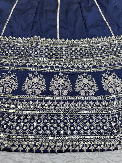 Attractive Designer Blue Wedding & Functional Wear Lehenga Choli