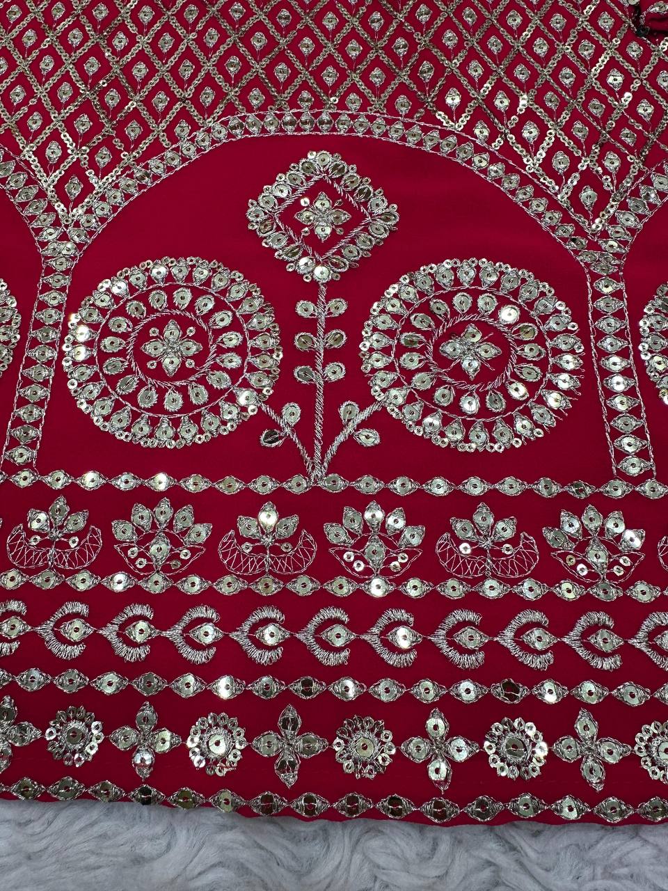 Beautiful Designer Pink Gharara Suit On Occasion Wear