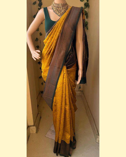 Designer Jacquard Silk Weaving Work All Over Saree