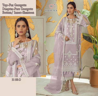 Beautiful Georgette Fabric Embroidery Work Salwar Suit