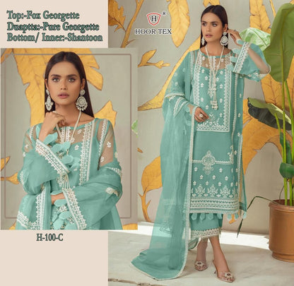 Beautiful Georgette Fabric Embroidery Work Salwar Suit
