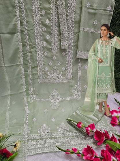 Beautiful Georgette Fabric Embroidery Work Salwar Suit
