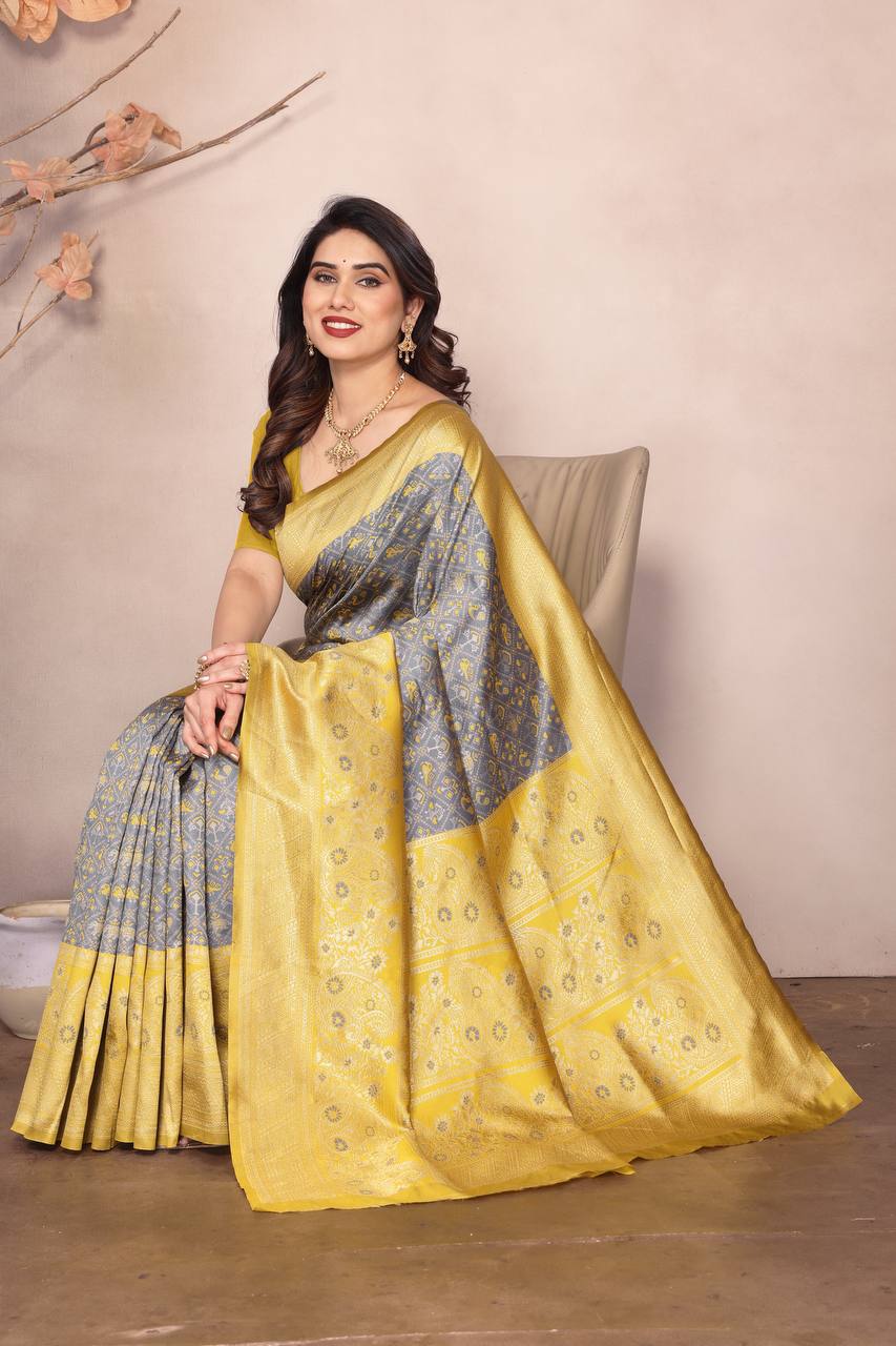 Designer Rich Pallu & Jaquard Work Saree