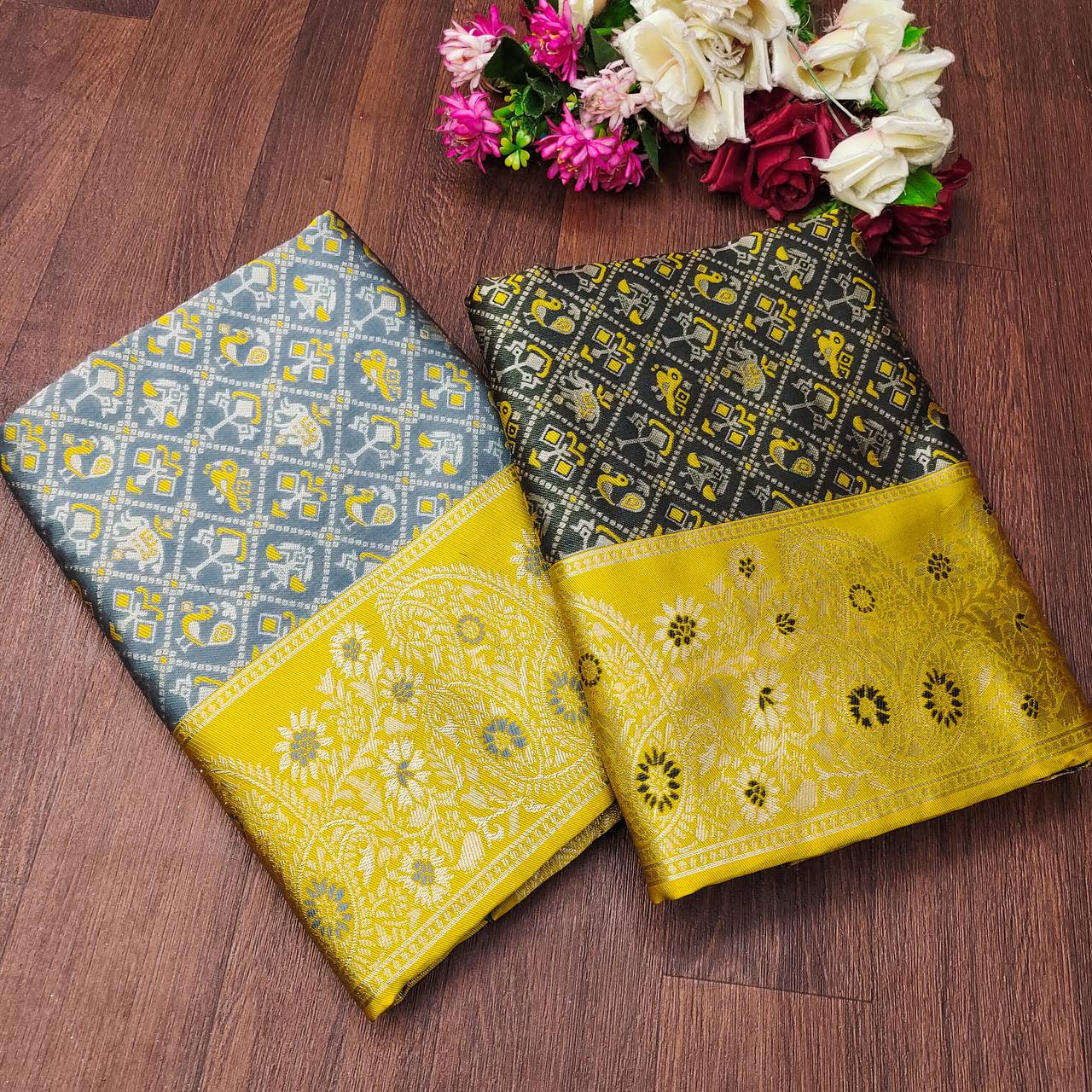 Designer Rich Pallu & Jaquard Work Saree