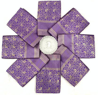 Wedding Wear Beautiful Purple Soft Lichi Silk Saree