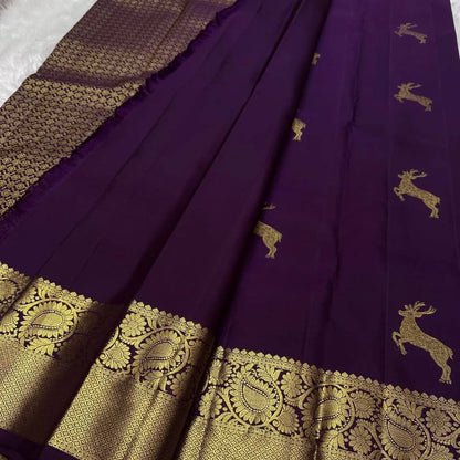 Soft Lichi Silk Jacquard Weaving Treditional Wear Designer Saree