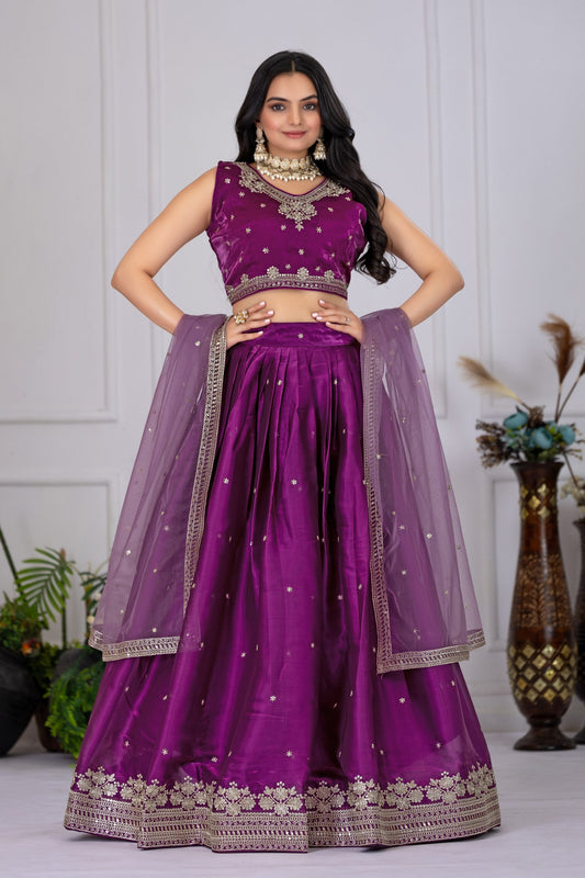 Heavy Jimmy Chu Silk Embroidary Worked Designer Lehenga Choli