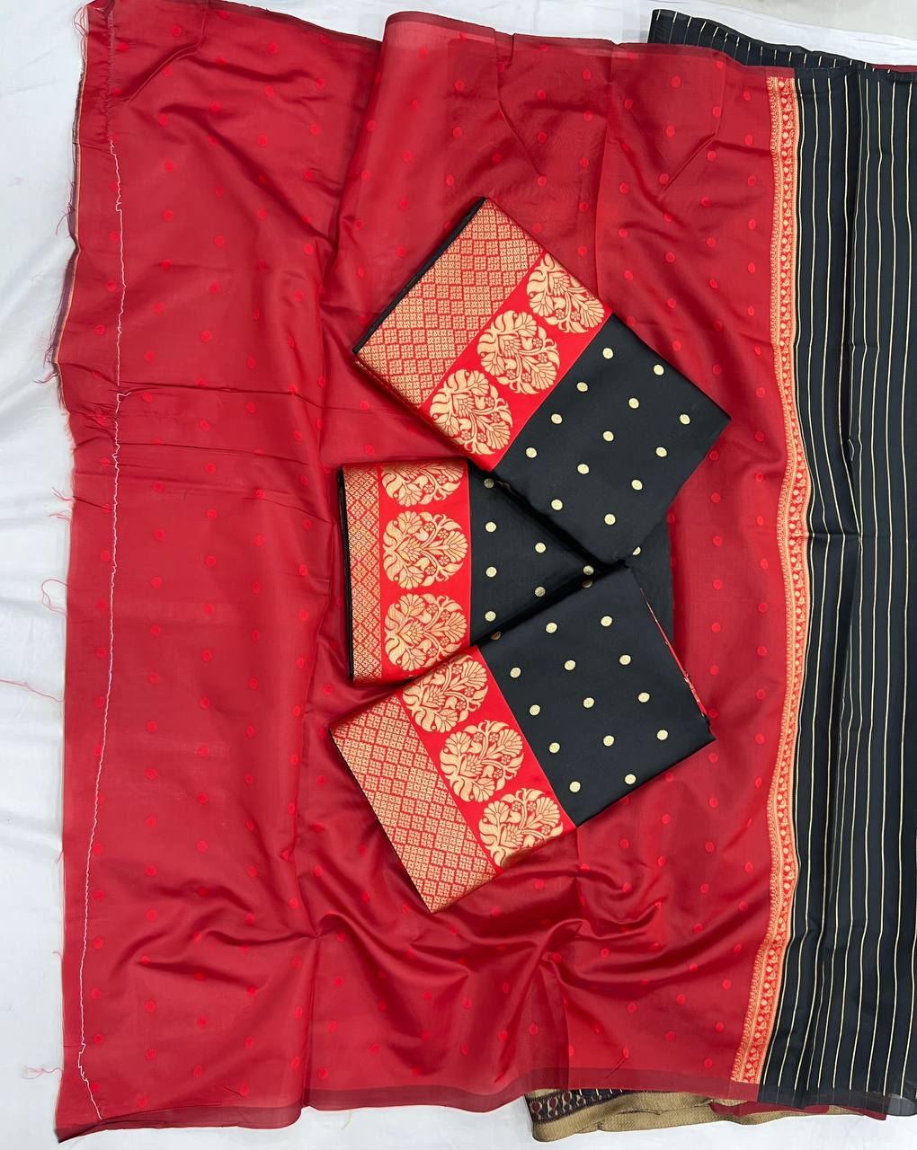 Wedding Waer Black Jacquard Work Saree