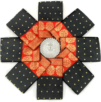 Wedding Waer Black Jacquard Work Saree