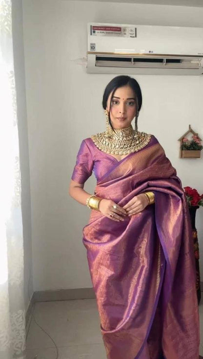 Soft Cotton Rich Weaving Designer Ready To Wear Saree