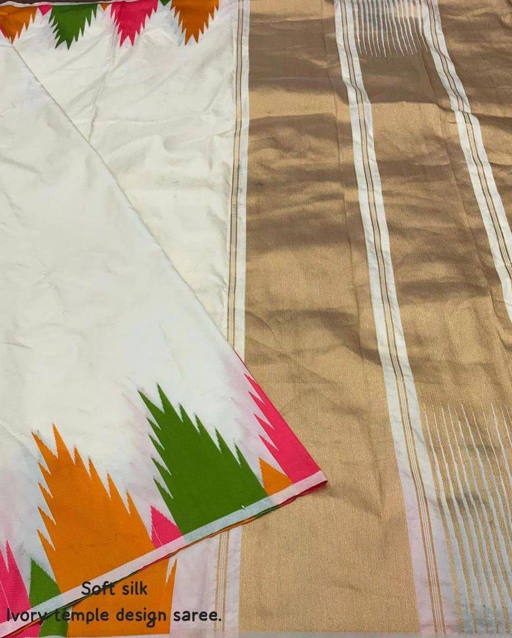 Soft Lichi Silk Beautiful Rich Pallu Jacquard Weaving Saree