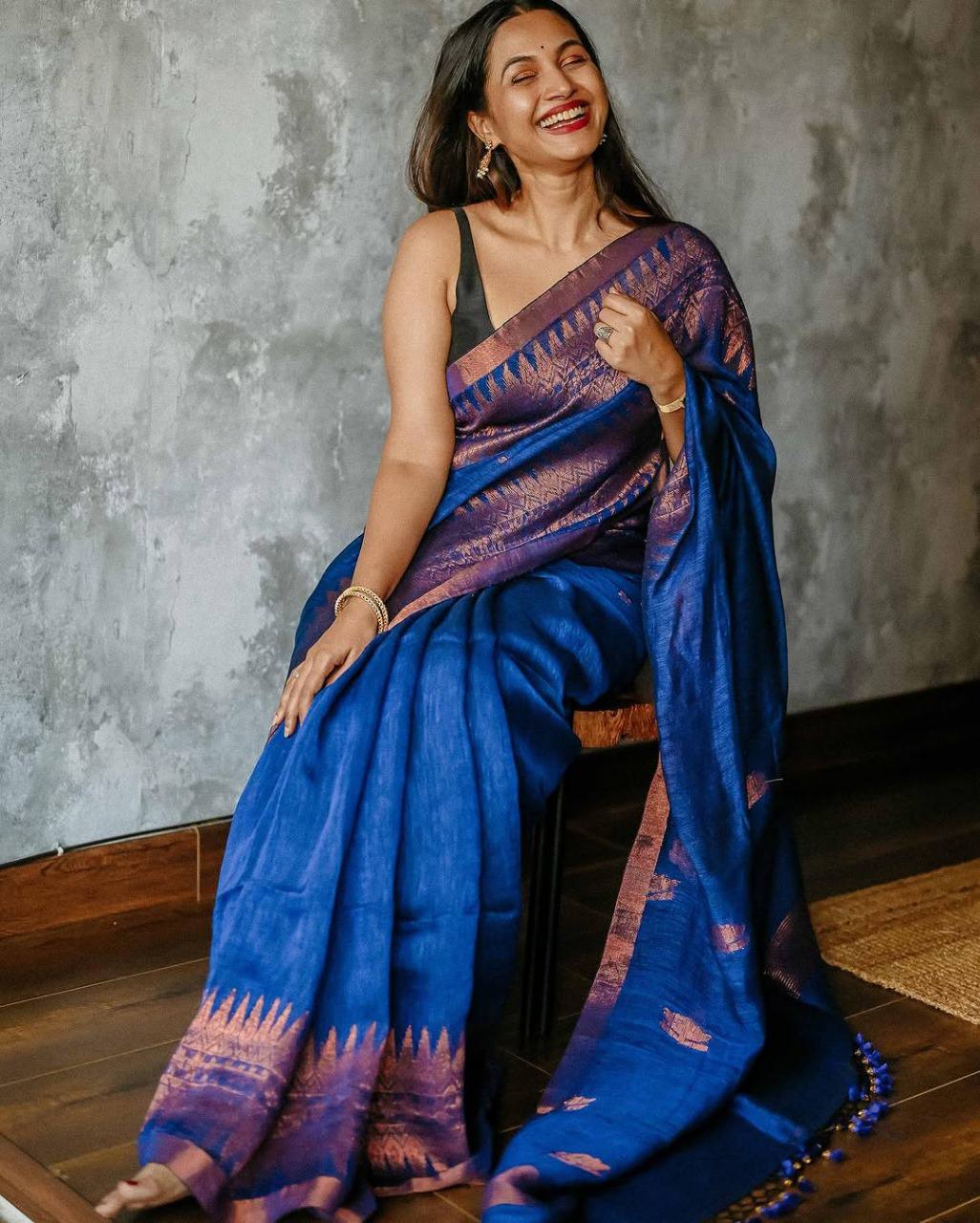 Soft Lilan Slab Beautiful Rich Pallu And Slab Weaving Work Designer Saree