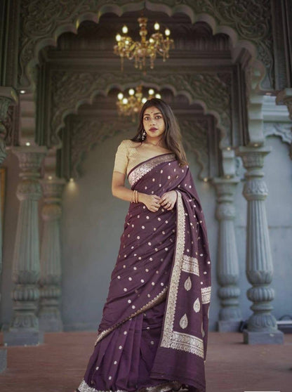 Beautiful Rich Pallu Slab Weaving Designer Saree With Fancy Blouse