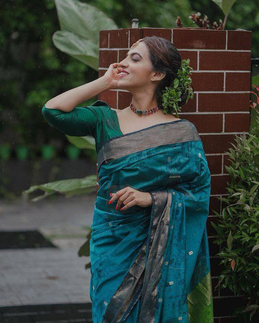 Amazing Soft Slab Lilan Beautiful Slab Weaving Saree