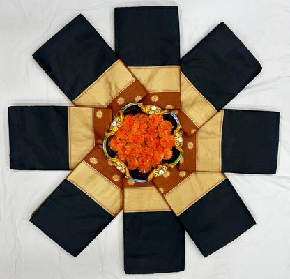 Attractive Black Soft Slab Lilan Jacquard Weaving Saree