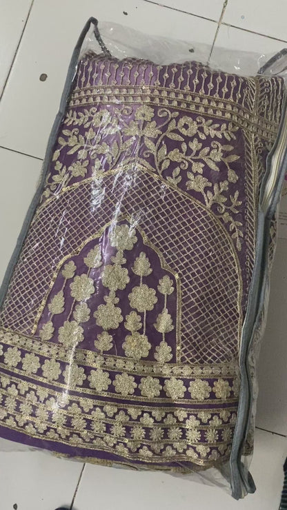 Light Purple Heavy Work Semi Stitched Lehenga Choli For Wedding