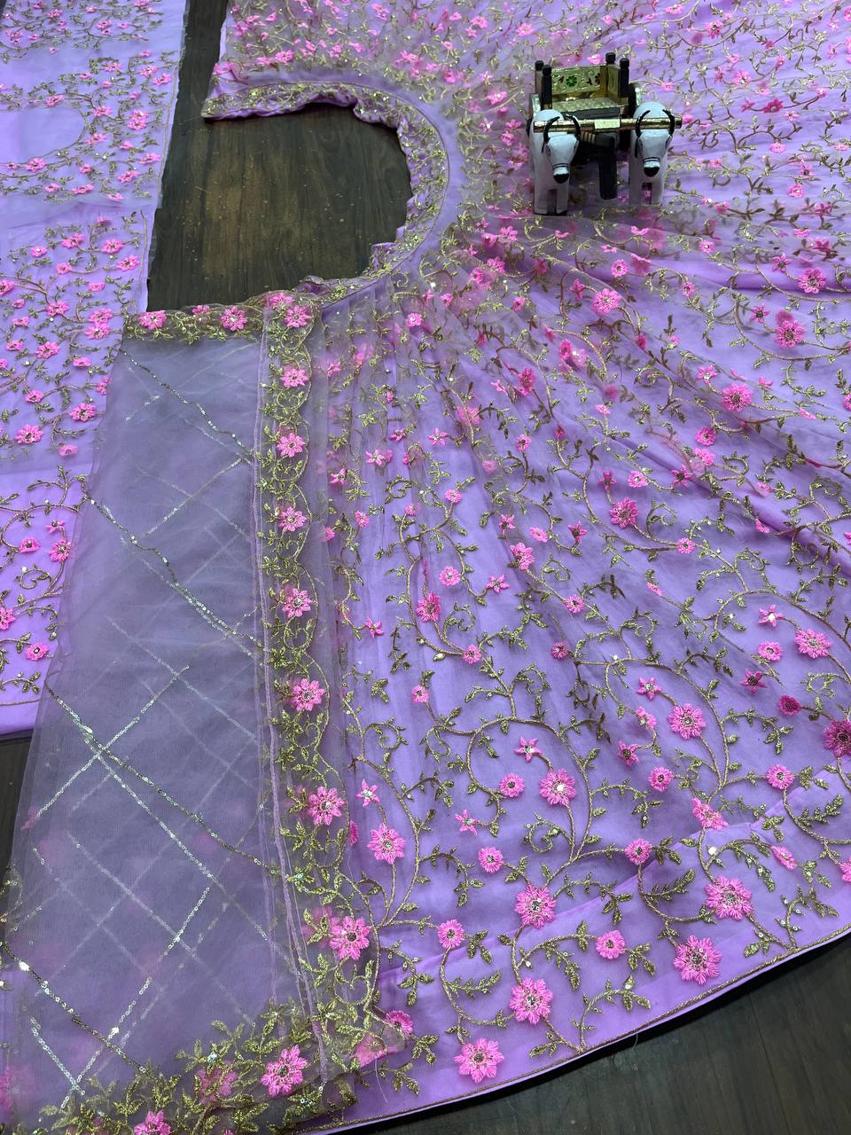 Purple Color Net Sequence Work Lehenga Choli