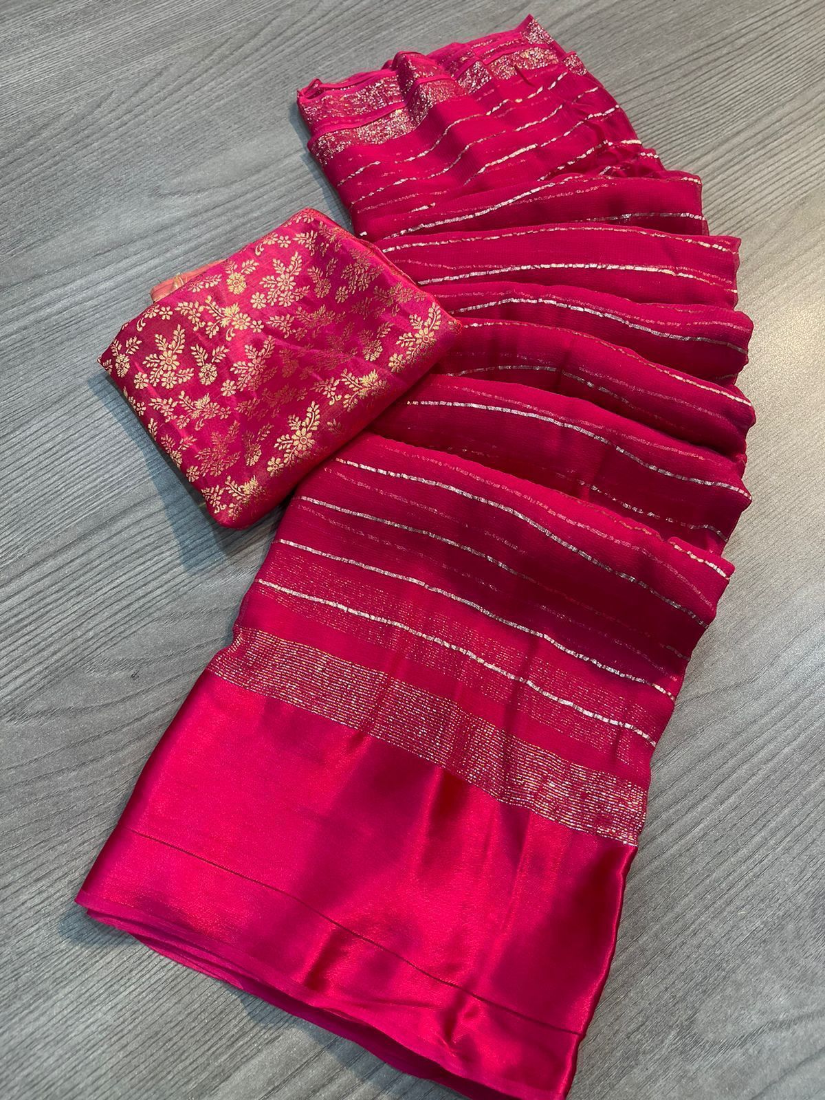 Function Wear Soft Viscose Georgette Saree Blouse