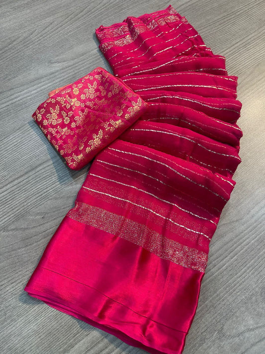 Function Wear Soft Viscose Georgette Saree Blouse