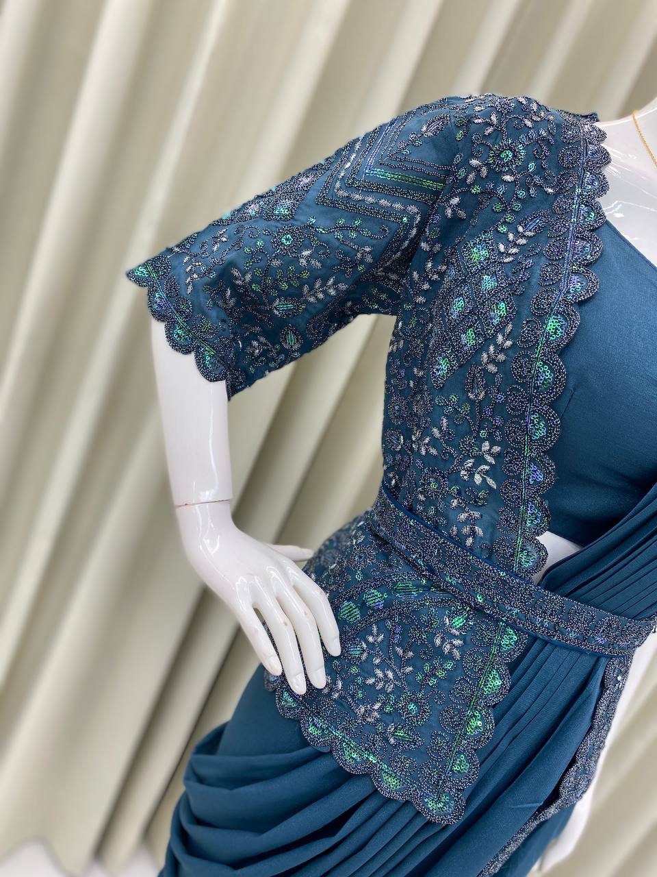 1 Min Ready to Wear Georgette Saree