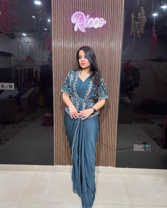 1 Min Ready to Wear Georgette Saree