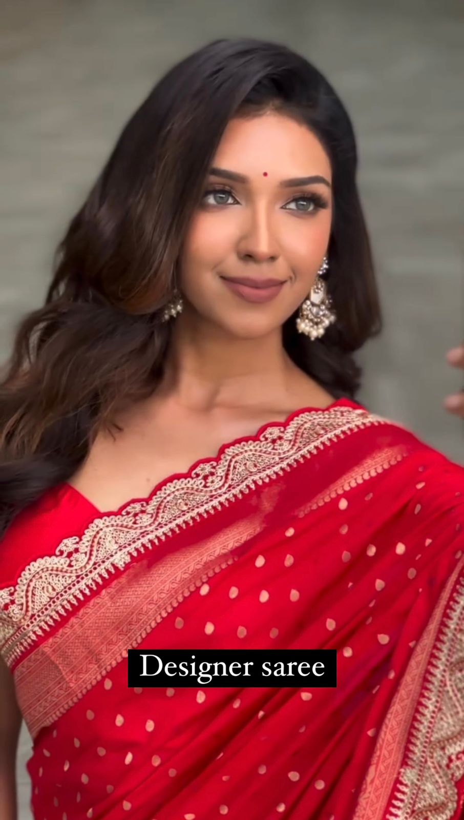 Red Kota Silk Embroidered Border Saree Blouse