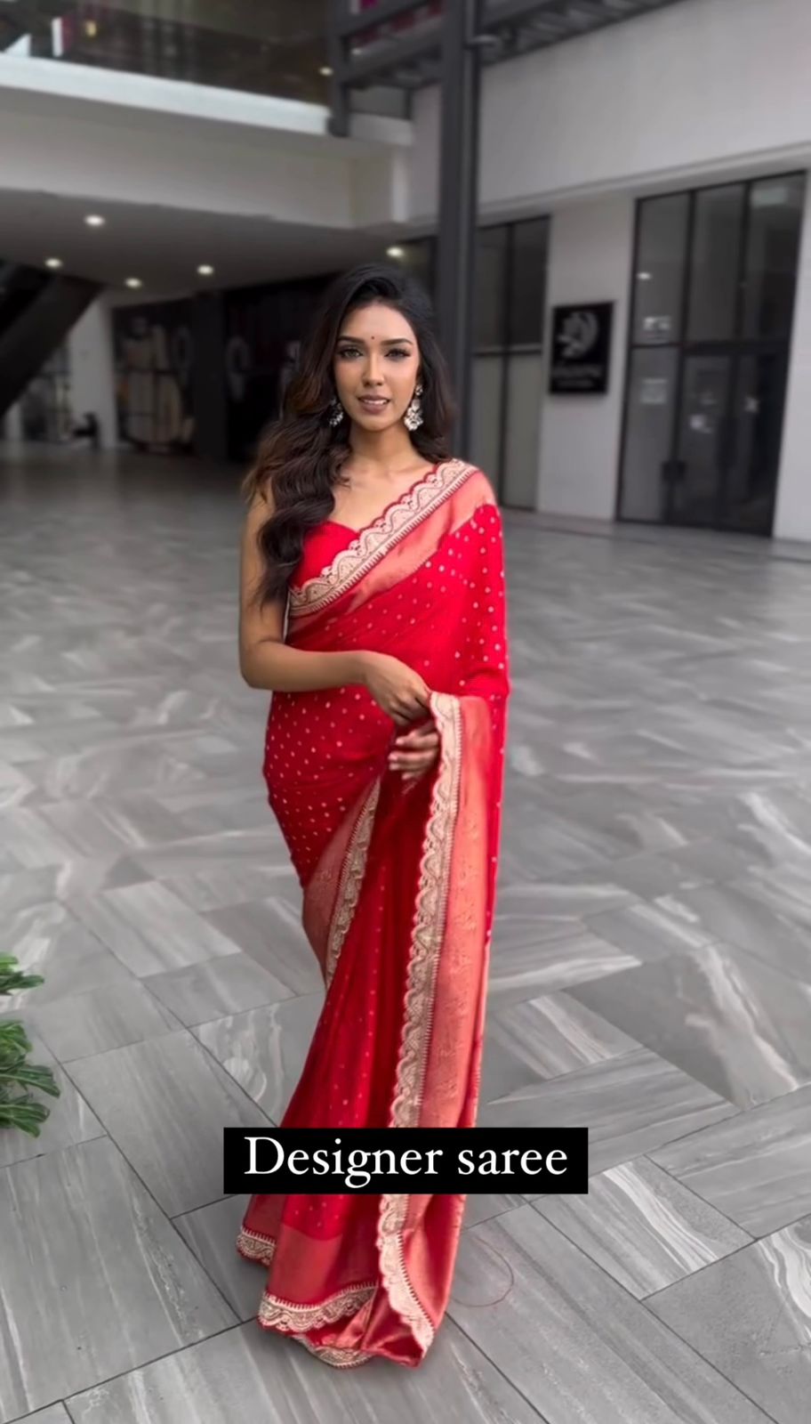 Red Kota Silk Embroidered Border Saree Blouse