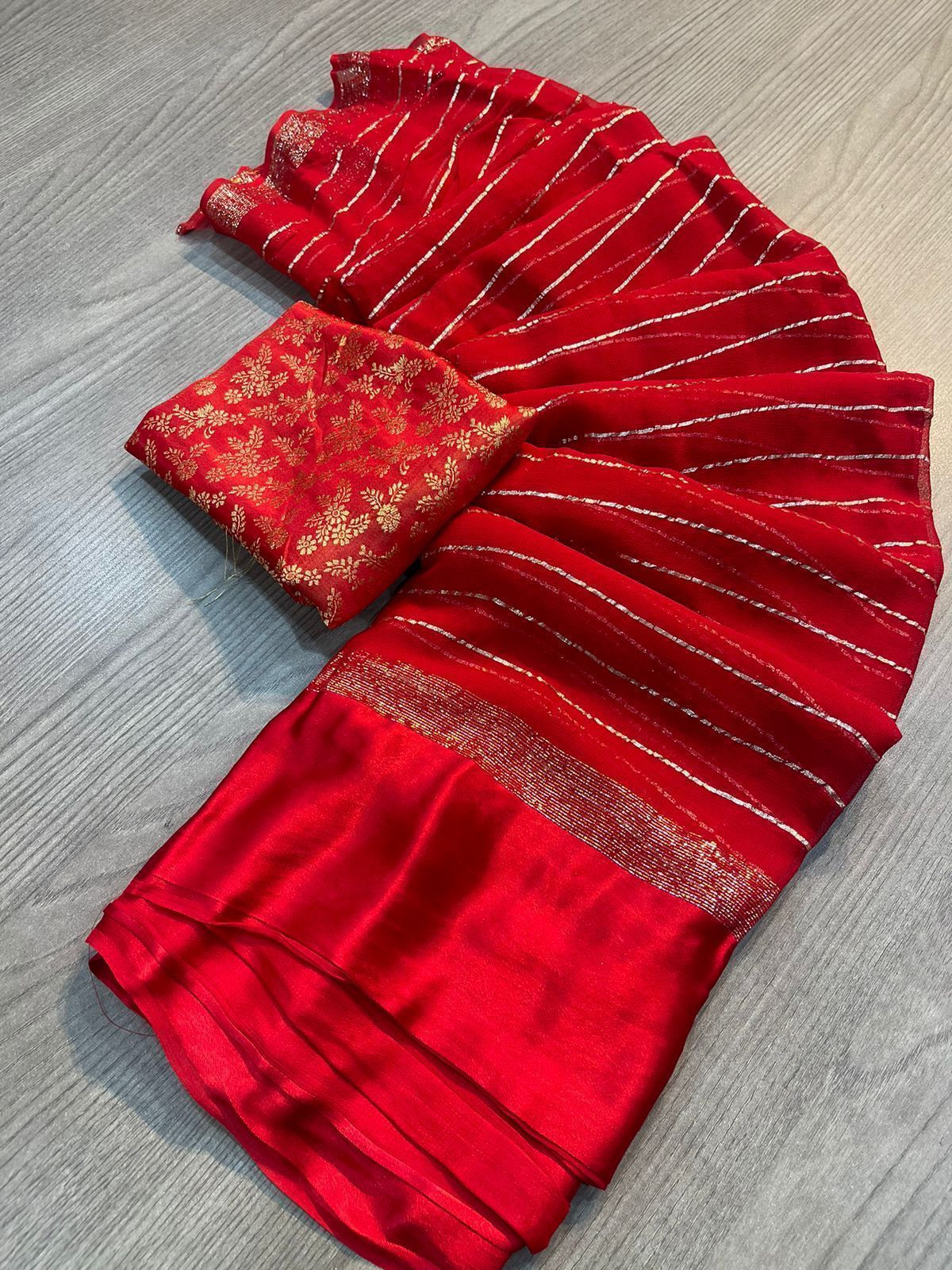 Function Wear Soft Viscose Georgette Saree Blouse