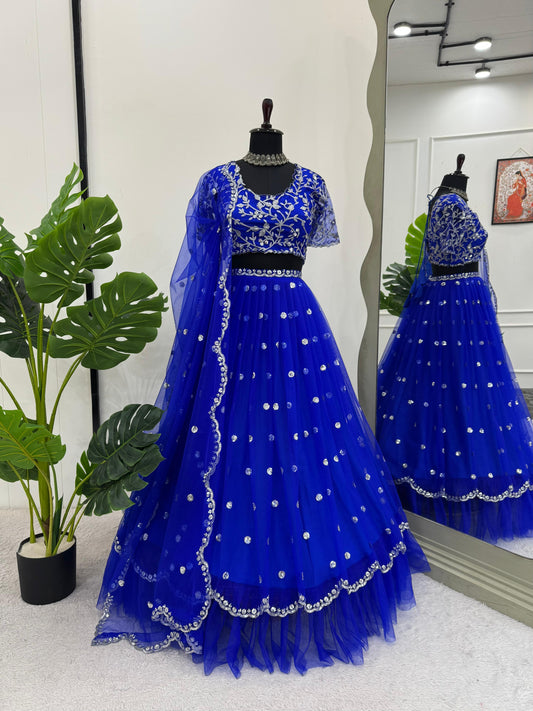 Royal Blue Georgette Lehenga Choli
