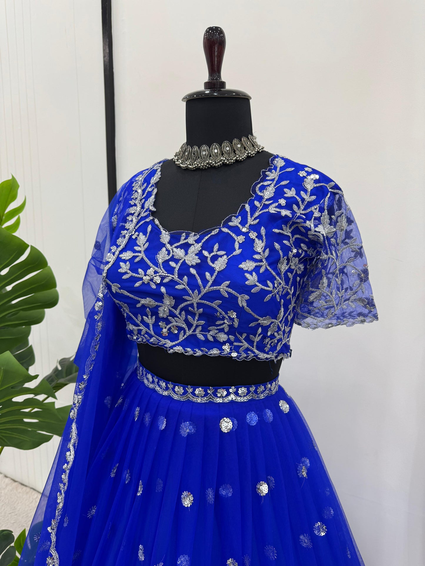 Royal Blue Georgette Lehenga Choli