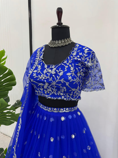 Royal Blue Georgette Lehenga Choli