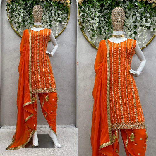 Full Stitched Pakistani Style Straight Cut Ready to Wear Suit