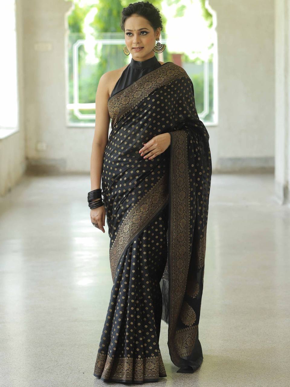 Soft Lichi Silk Designer Jacquard Silk Weaving Saree