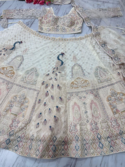 Wedding Wear Peacock Lehenga Choli