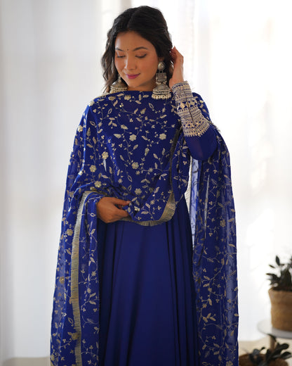 Designer Ready to Wear Gown With Heavy Work Dupatta