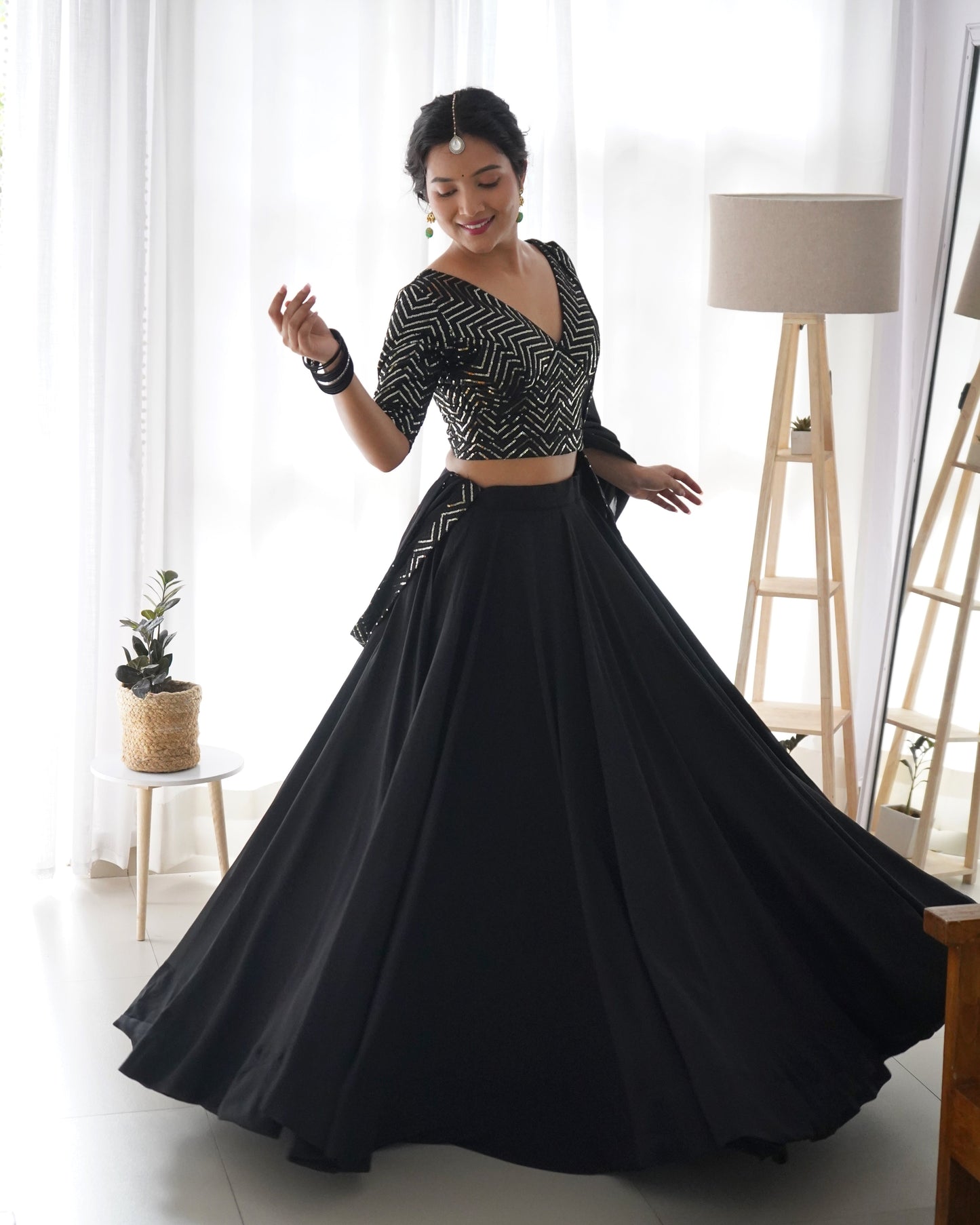 Party Wear Pure Georgette Full StitchedLehenga Choli