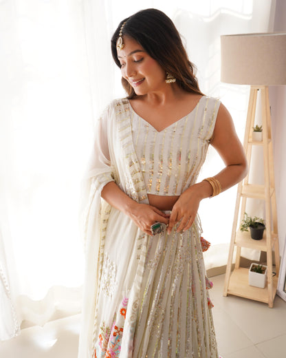 Bollywood Style Georgette Sequence Work Lehenga Choli