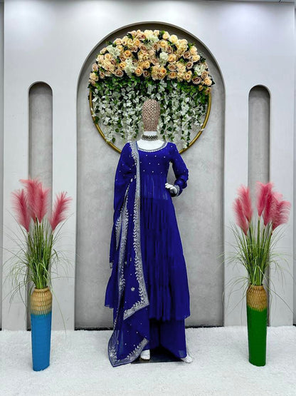 Party Wear Georgette Full Stitched Anarkali Full Stitched Suit Set
