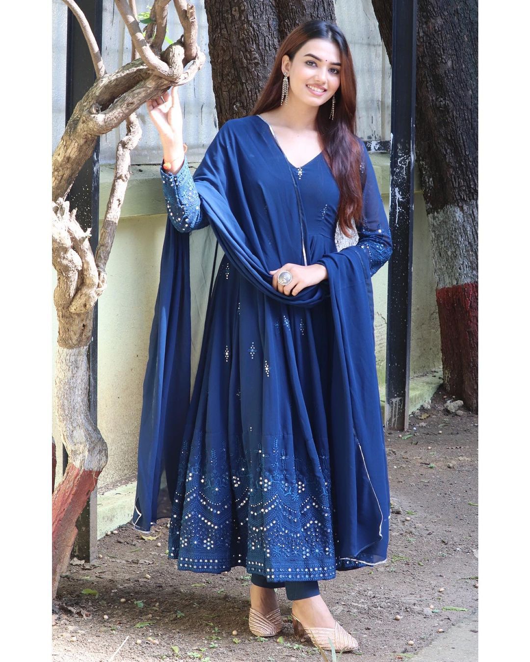 Blue Color Georgette Ready To Wear Salwar Suit For Women