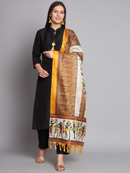 Office Wear Ready to Wear Black Cotton Kurti Set