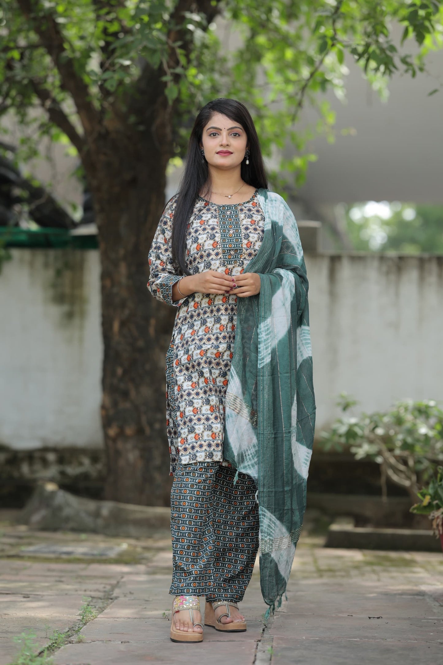 Regular Wear Cotton Printed Ready To Wear Salwar Suit