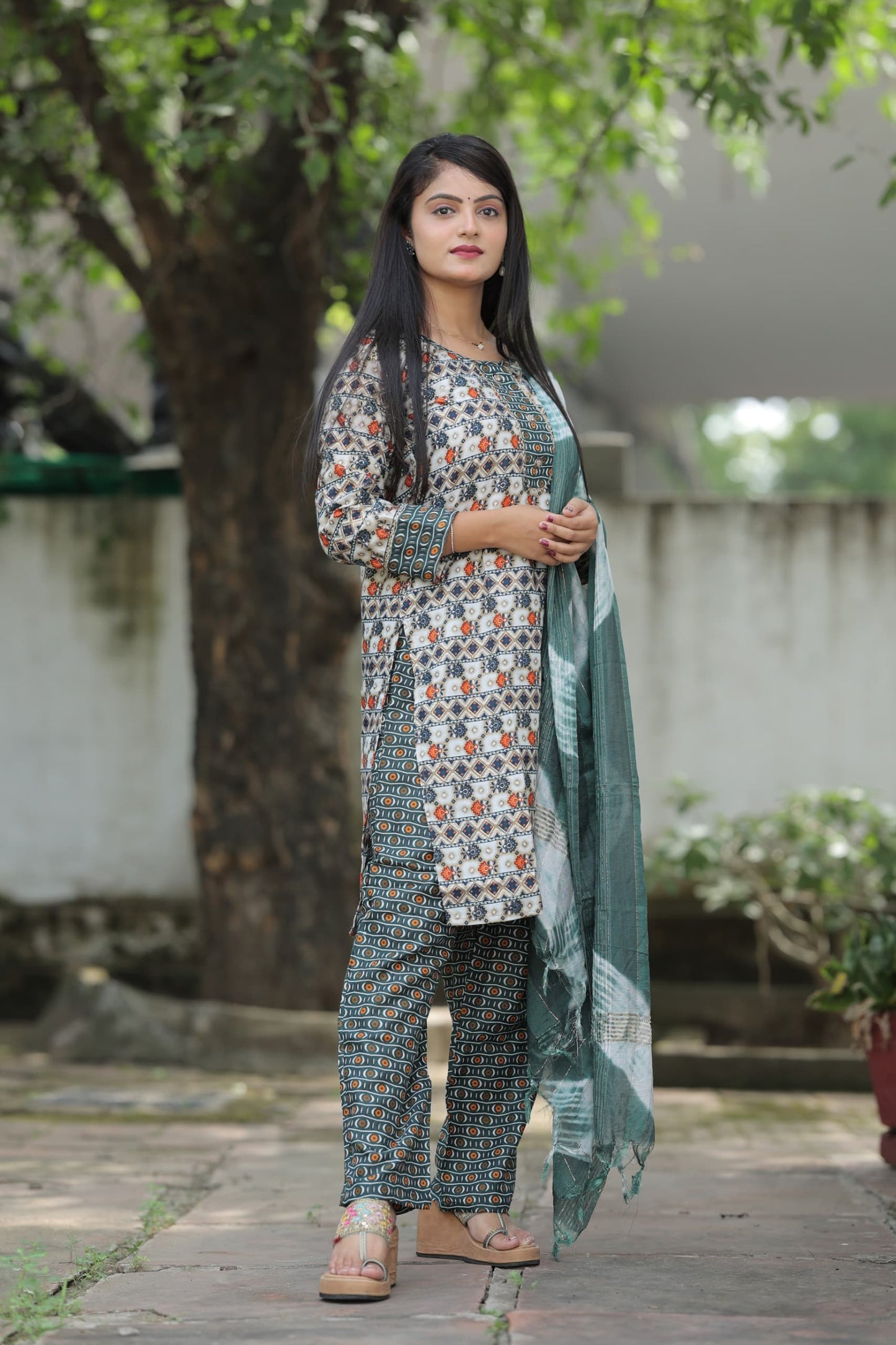 Regular Wear Cotton Printed Ready To Wear Salwar Suit
