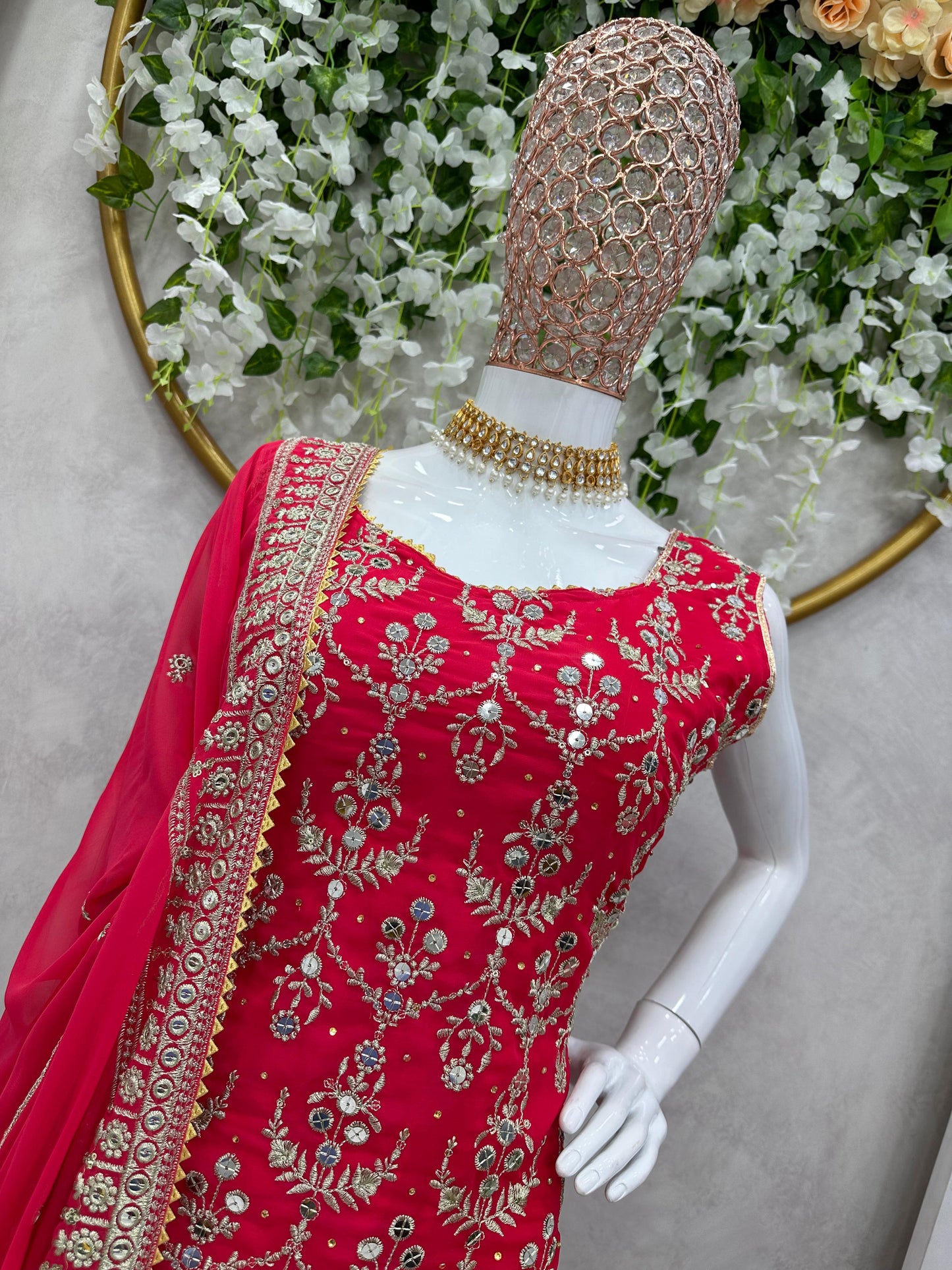 Party Wear Georgette Multicolor Ready to Wear Sharara Suit