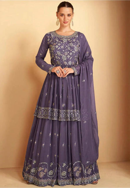 Light Color Georgette Embroidered Full Stitched Salwar Kameez