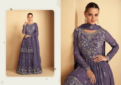 Light Color Georgette Embroidered Full Stitched Salwar Kameez